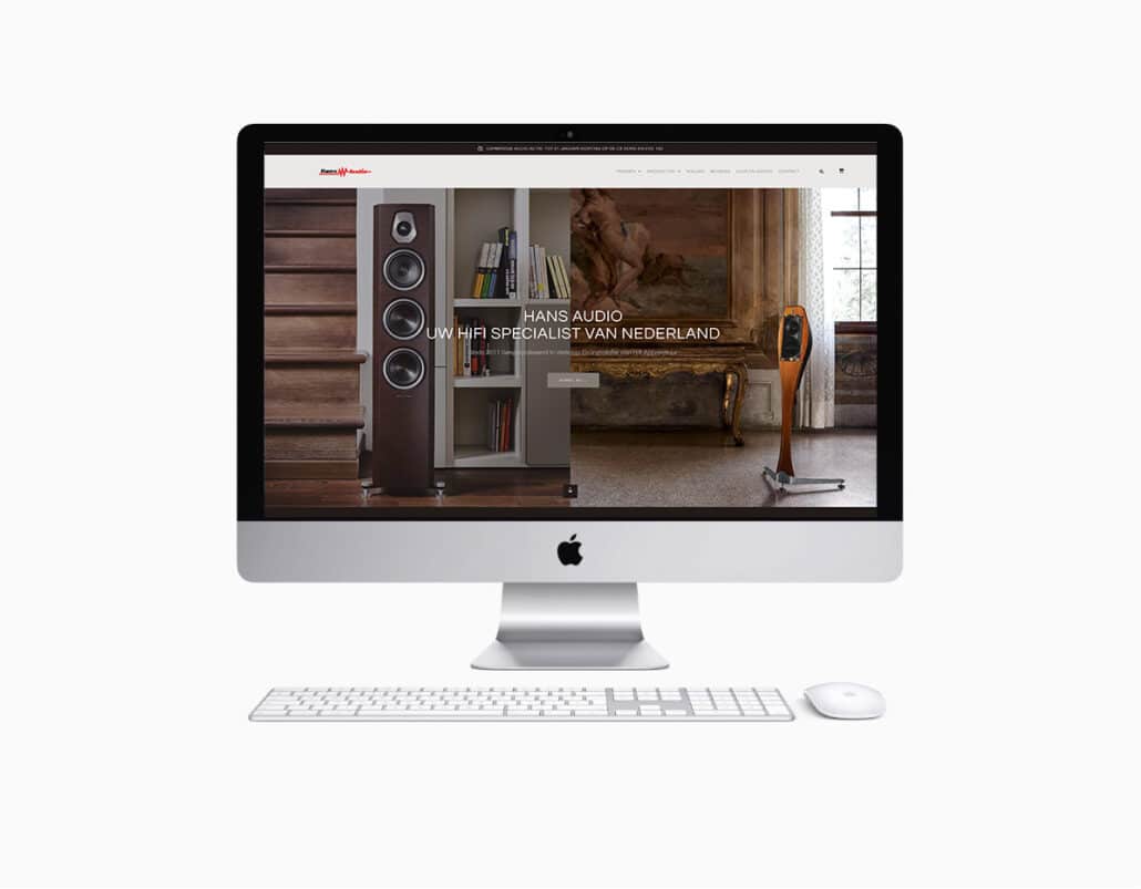Hans Audio Home Page Layout Creative Digital Media