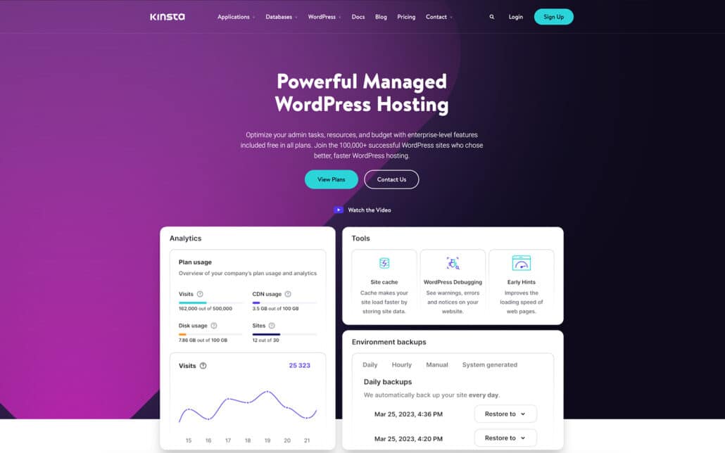 Kinsta WordPress Hosting - Fully Managed Hosting Service